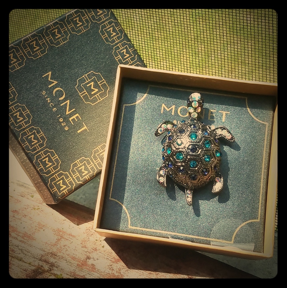 🐢⭐NEW⭐Vintage Monet Turtle Brooch